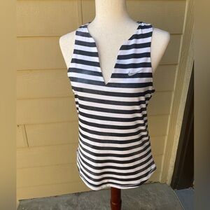 Nike Dri-Fit striped V Neck active racer back tank top